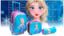 صورة طقم حقائب مدرسية ديزني فروزن (Disney Frozen - Elsa) للبنات - 3 قطع (حقيبة جر، حقيبة طعام، مقلمة)