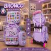 صورة طقم حقيبة ظهر مدرسية بعجلات  (3 قطع)  ( BRONCO )  - مقاس 16